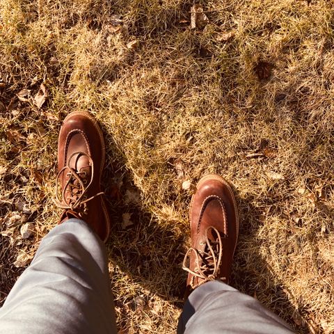 Grant Stone Brass Boot in C.F. Stead Dark Burgundy Classic Kudu
