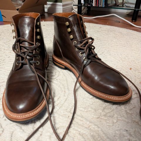 Grant Stone Diesel Boot in Horween Crimson Chromexcel
