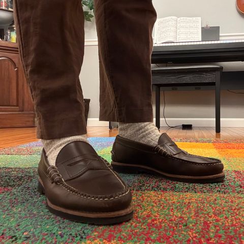 Rancourt & Co. Beefroll Penny Loafers in Horween Carolina Brown Chromexcel
