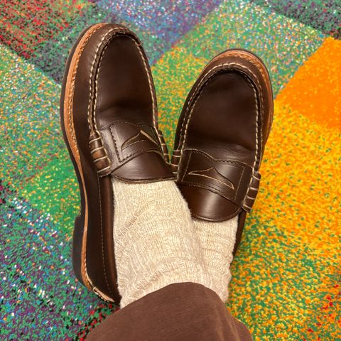 Rancourt & Co. Beefroll Penny Loafers in Horween Carolina Brown Chromexcel
