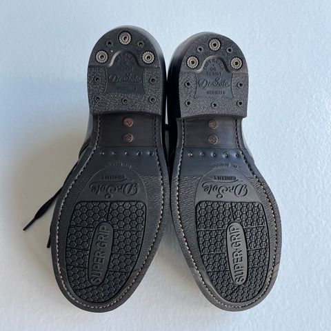 Flame Panda Chukkas in Maryam Natural Horsebutt Overdyed Brown then Black