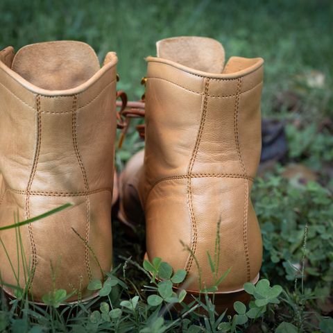 Y'2 Leather Work Boot in Kakishibu Horse (KS-02)