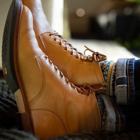 Y'2 Leather Work Boot in Kakishibu Horse (KS-02)
