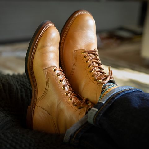 Y'2 Leather Work Boot in Kakishibu Horse (KS-02)