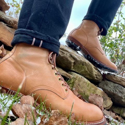 Y'2 Leather Work Boot in Kakishibu Horse (KS-02)