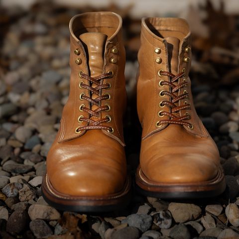 Y'2 Leather Work Boot in Kakishibu Horse (KS-02)