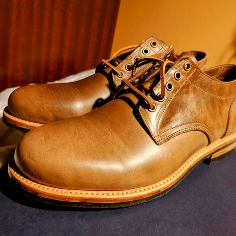 Oak Street Bootmakers Trench Oxford in Horween Natural Chromexcel Horsehide