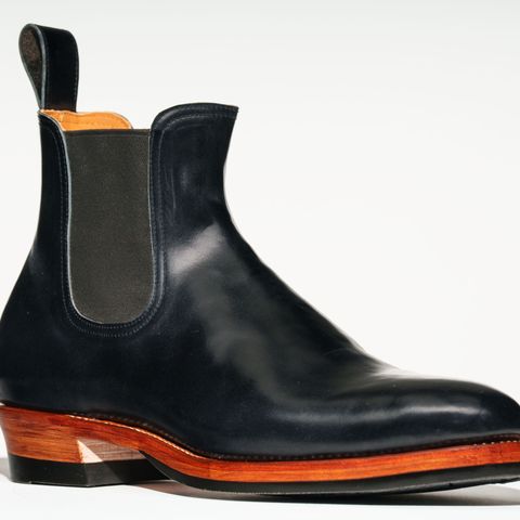 Briselblack The Seventh Chelsea Boot in Shinki Black Shell Cordovan