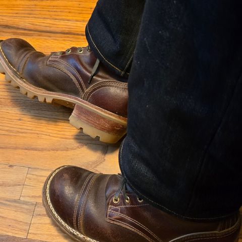 Nicks Lace Up Heritage in Horween Tan Waxed Flesh