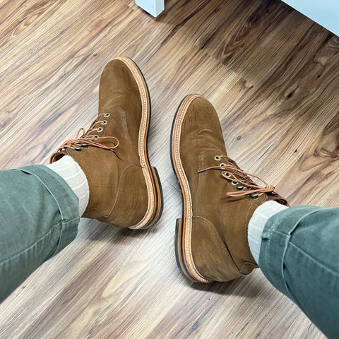 Grant Stone Diesel Boot in C.F. Stead Bourbon Repello Calf Suede