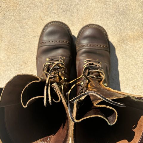 View photo of White's Farmer/Rancher in Horween Cinnamon Waxed Flesh