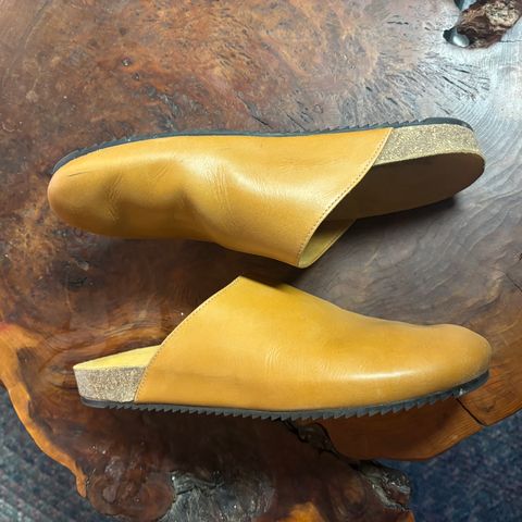 3sixteen Calf Leather Mules in Natural Calf Leather