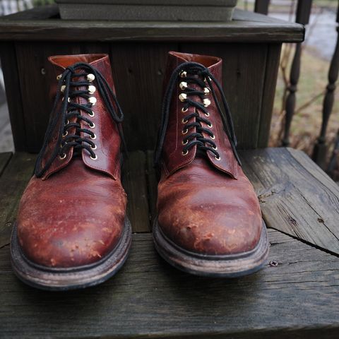 Grant Stone Edward Boot in Gallun Red Waxed Deer