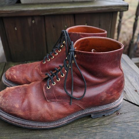 Grant Stone Edward Boot in Gallun Red Waxed Deer