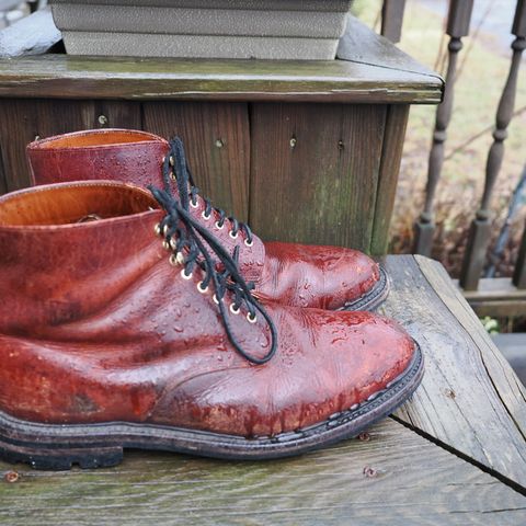 Grant Stone Edward Boot in Gallun Red Waxed Deer