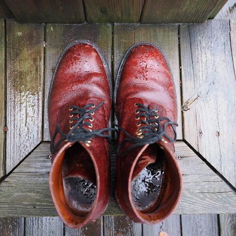 Grant Stone Edward Boot in Gallun Red Waxed Deer