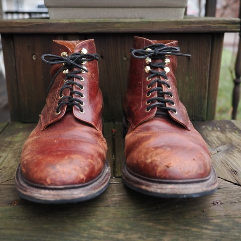 Grant Stone Edward Boot in Gallun Red Waxed Deer