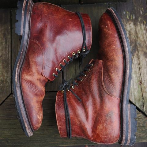 Grant Stone Edward Boot in Gallun Red Waxed Deer