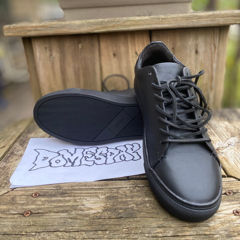 View photo of Thursday Premier Low Top in Black Vachetta