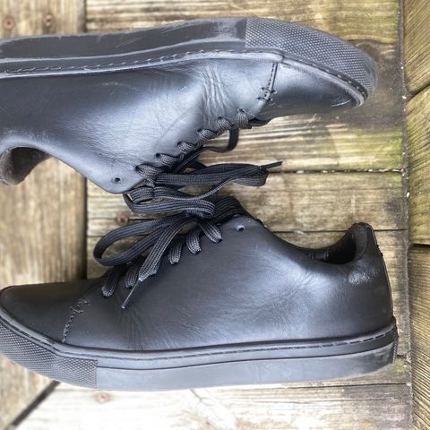 View photo of Thursday Premier Low Top in Black Vachetta