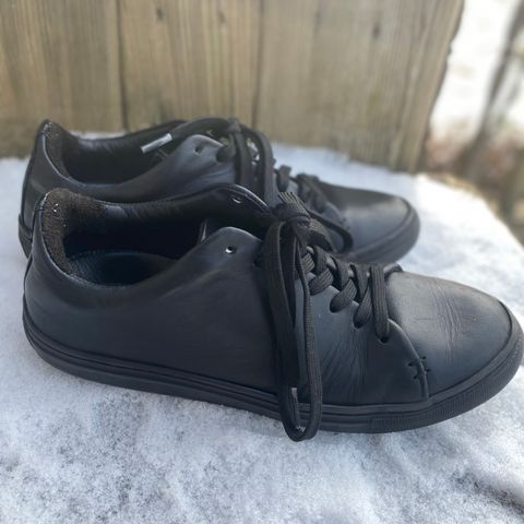 View photo of Thursday Premier Low Top in Black Vachetta