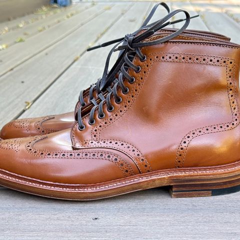 Alden Short Wing Boot in Dark Tan Calfskin