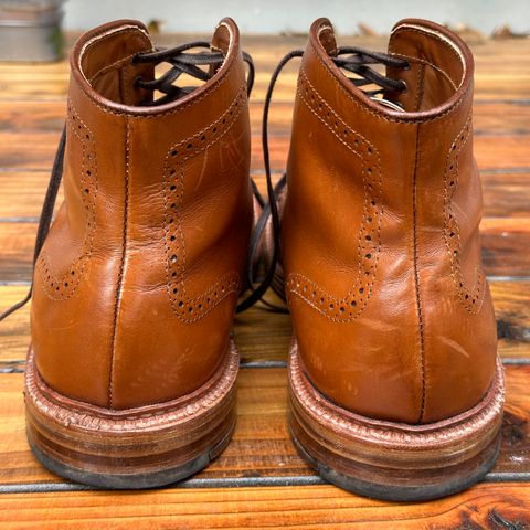 View photo of Alden Short Wing Boot in Dark Tan Calfskin