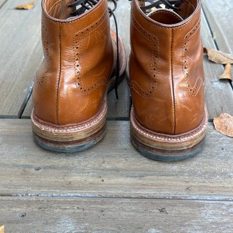 View photo of Alden Short Wing Boot in Dark Tan Calfskin