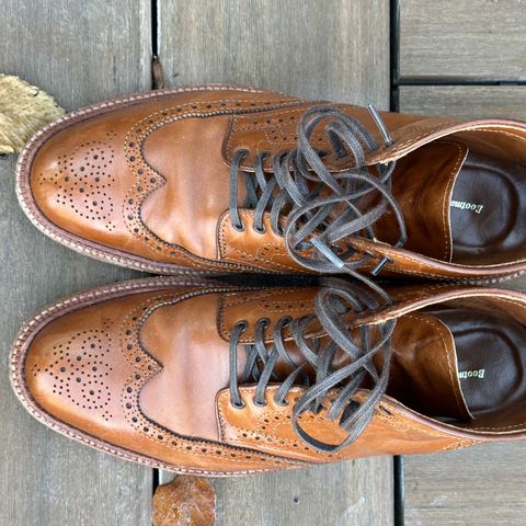 View photo of Alden Short Wing Boot in Dark Tan Calfskin