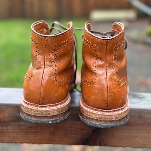 Search result thumbnail of Alden Short Wing Boot in Dark Tan Calfskin