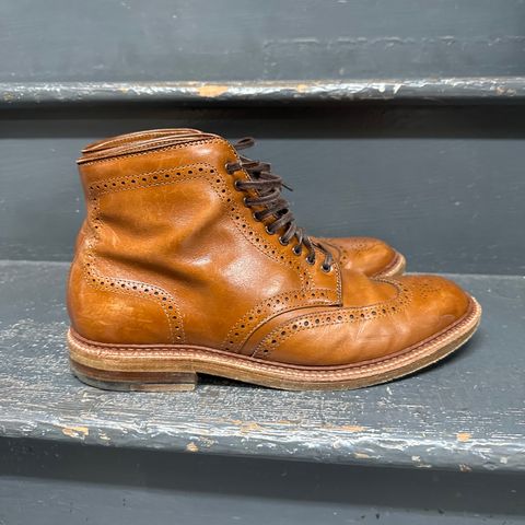 Alden Short Wing Boot in Dark Tan Calfskin