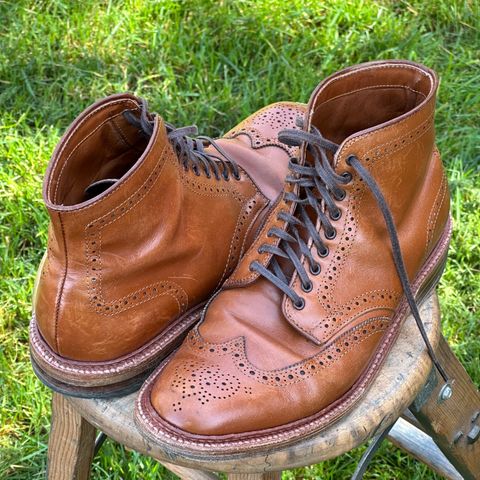 Alden Short Wing Boot in Dark Tan Calfskin