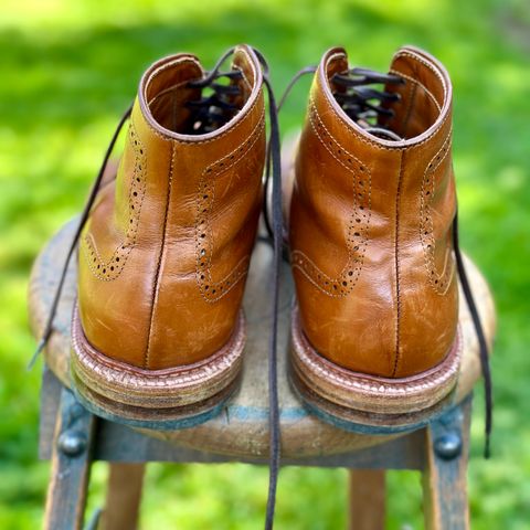 Alden Short Wing Boot in Dark Tan Calfskin