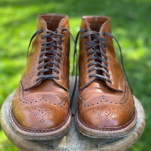 Alden Short Wing Boot in Dark Tan Calfskin