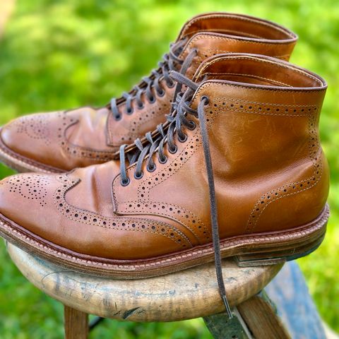 Alden Short Wing Boot in Dark Tan Calfskin
