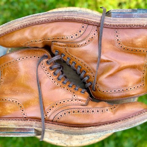 Alden Short Wing Boot in Dark Tan Calfskin