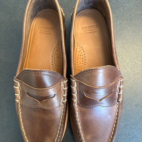 Oak Street Bootmakers Beefroll Penny Loafer in Horween Natural Chromexcel