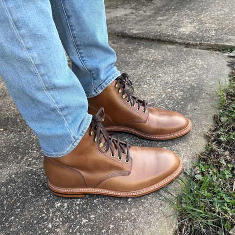 Grant Stone Diesel Boot in Horween Natural Chromexcel