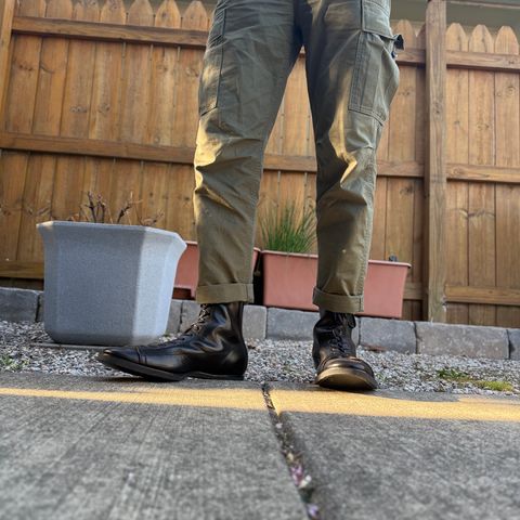 Clinch Gary Boots in Black Overdyed Horsebutt