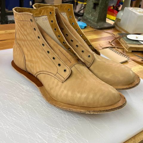 Oldspeed Service Boot 6” in Horween Russet Horsehide Strips