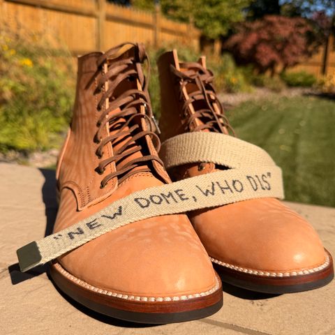 Oldspeed Service Boot 6” in Horween Russet Horsehide Strips
