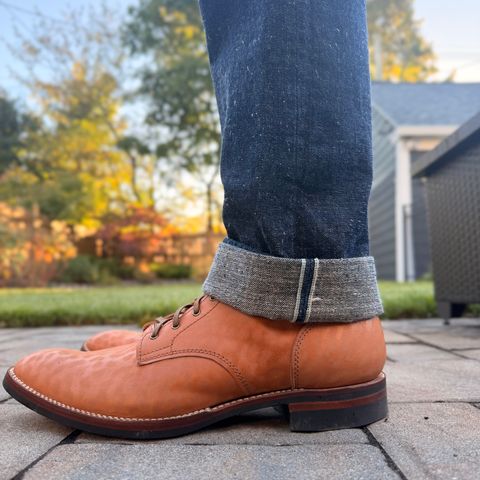 Oldspeed Service Boot 6” in Horween Russet Horsehide Strips