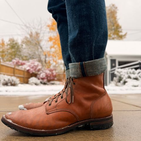 Oldspeed Service Boot 6” in Horween Russet Horsehide Strips