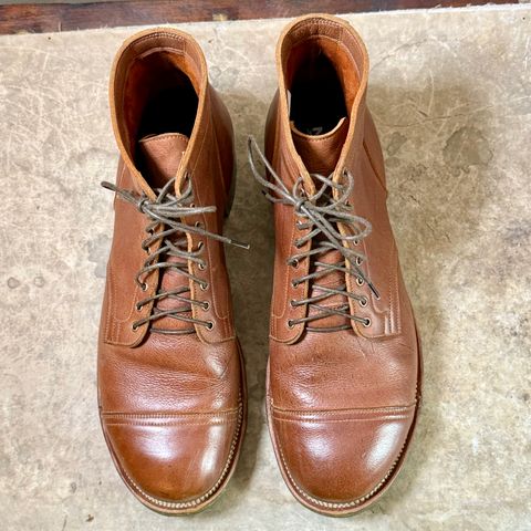 View photo of Viberg Service Boot PCT in Viberg / C.F. Stead Nutmeg Waxed Kudu