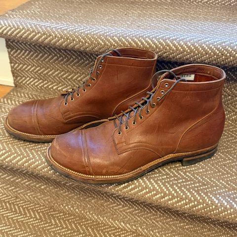 View photo of Viberg Service Boot PCT in Viberg / C.F. Stead Nutmeg Waxed Kudu