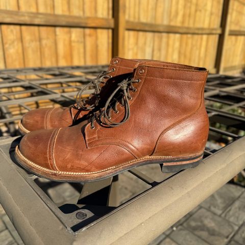 View photo of Viberg Service Boot PCT in Viberg / C.F. Stead Nutmeg Waxed Kudu