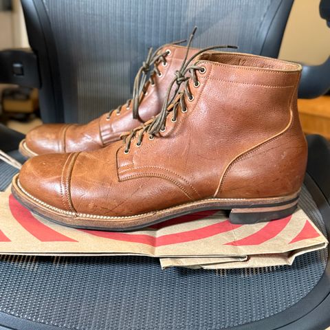 View photo of Viberg Service Boot PCT in Viberg / C.F. Stead Nutmeg Waxed Kudu