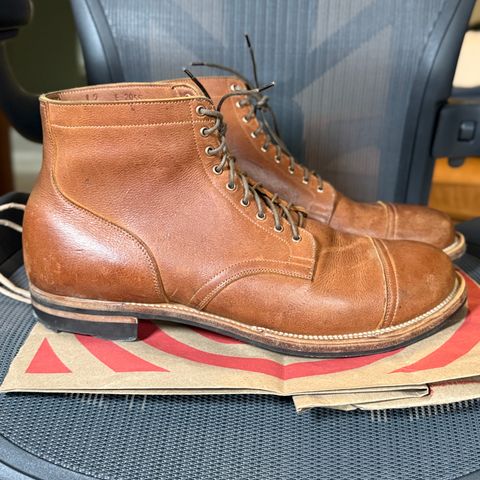 View photo of Viberg Service Boot PCT in Viberg / C.F. Stead Nutmeg Waxed Kudu