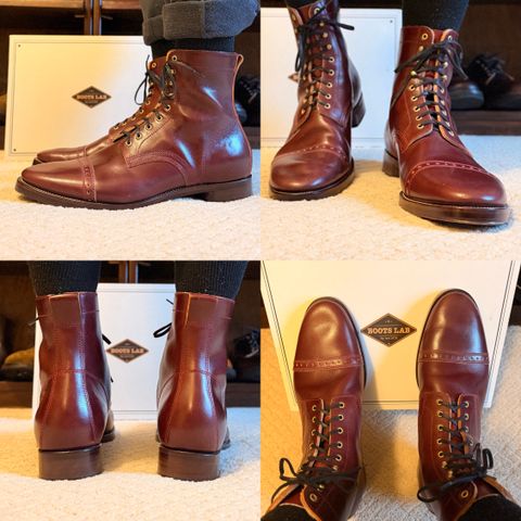 WM1978 Paratrooper Boots in Maryam Burgundy Horsebutt