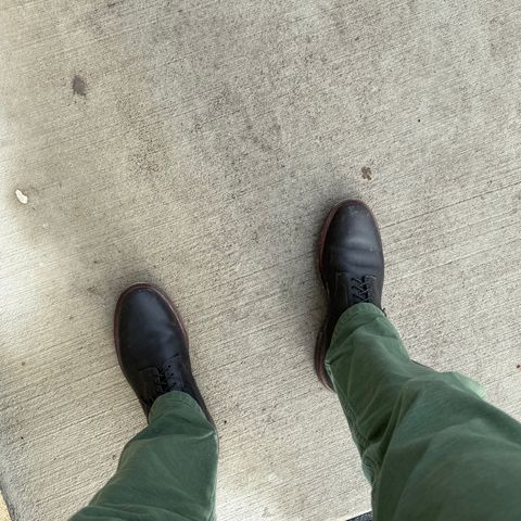 View photo of Viberg Navvy Boot in Horween Black Washed Chromexcel